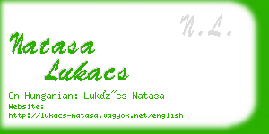 natasa lukacs business card